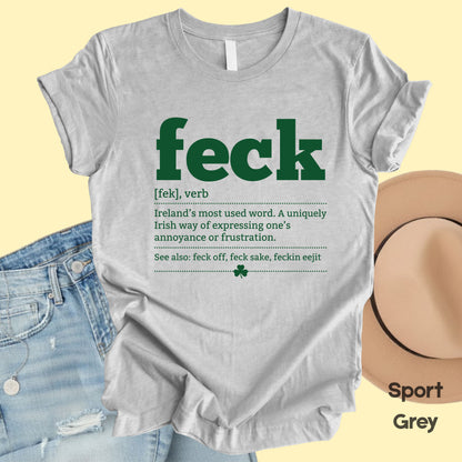 Feck Definition St Patrick’s Day Shirts Shamrock Sweatshirt Saint Patrick Party Tees Irish Green Sweater For Men Women Kids