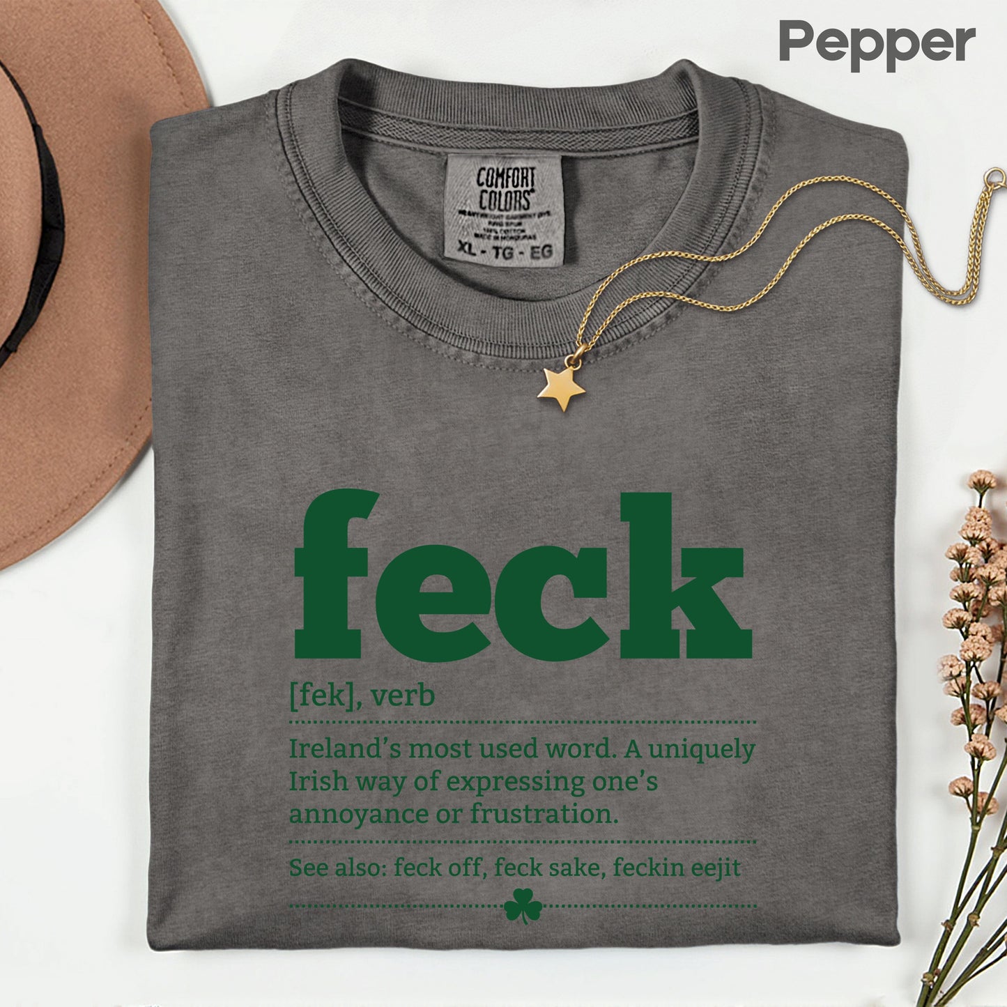 Feck Definition St Patrick’s Day Shirts Shamrock Sweatshirt Saint Patrick Party Tees Irish Green Sweater For Men Women Kids