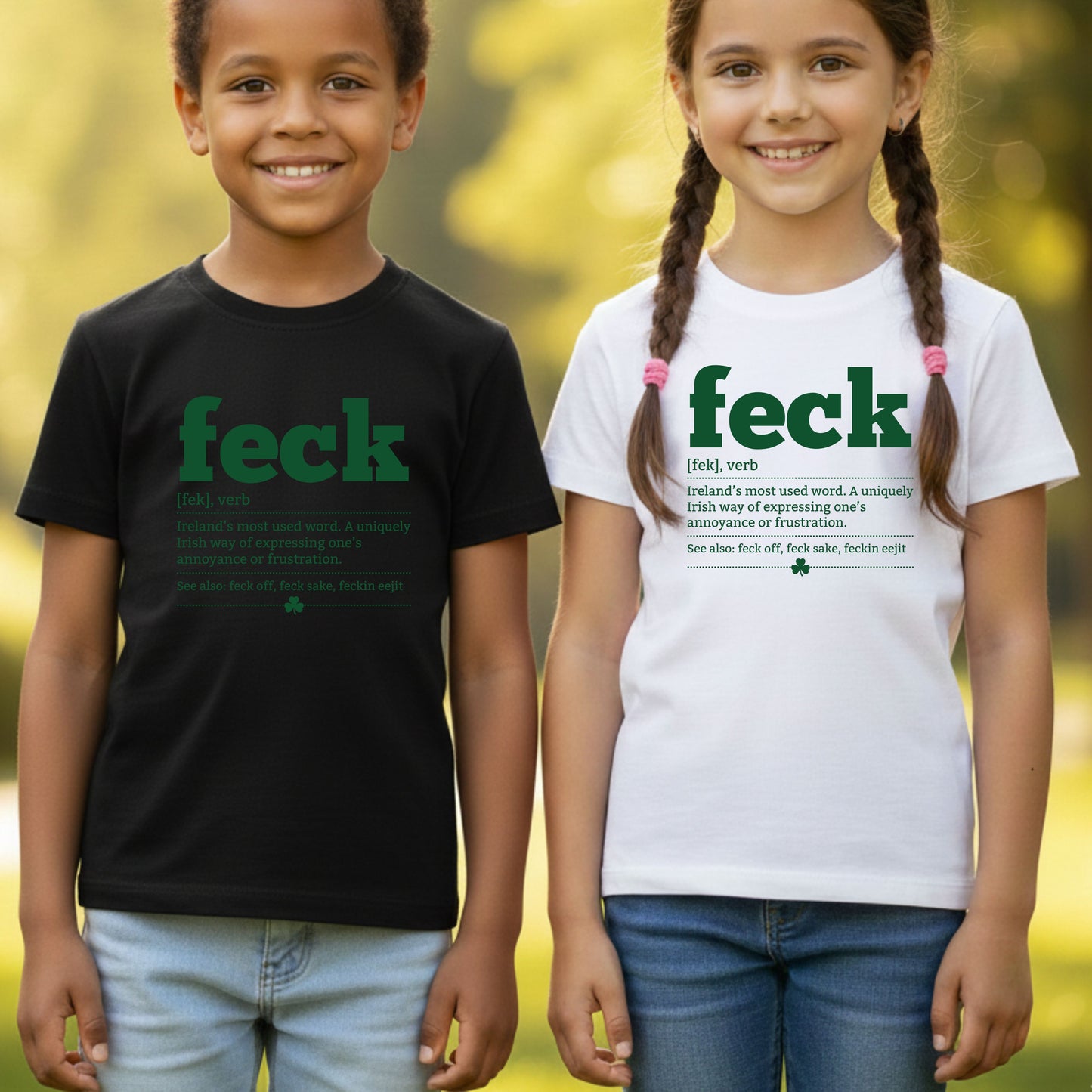 Feck Definition St Patrick’s Day Shirts Shamrock Sweatshirt Saint Patrick Party Tees Irish Green Sweater For Men Women Kids