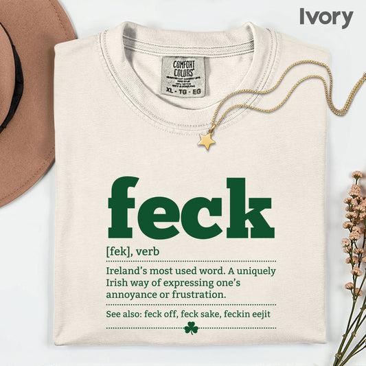 Feck Definition St Patrick’s Day Shirts Shamrock Sweatshirt Saint Patrick Party Tees Irish Green Sweater For Men Wom