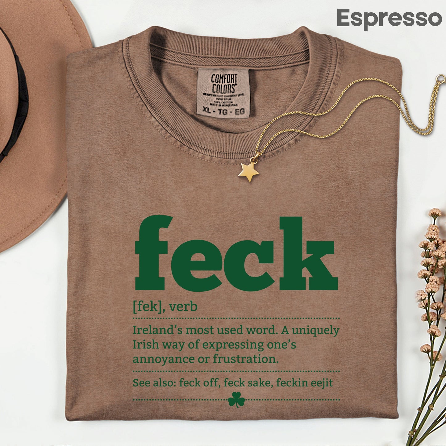 Feck Definition St Patrick’s Day Shirts Shamrock Sweatshirt Saint Patrick Party Tees Irish Green Sweater For Men Women Kids