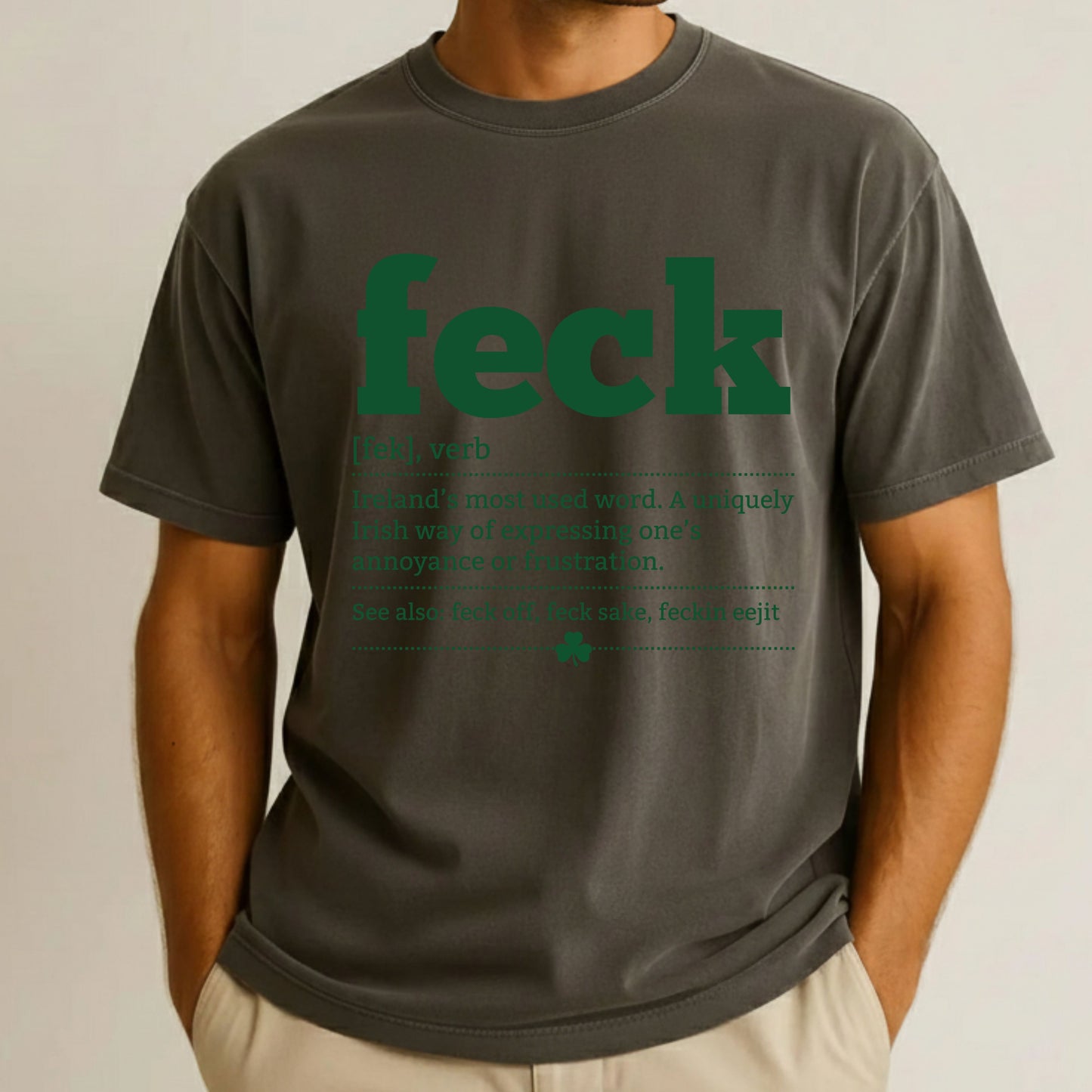 Feck Definition St Patrick’s Day Shirts Shamrock Sweatshirt Saint Patrick Party Tees Irish Green Sweater For Men Women Kids