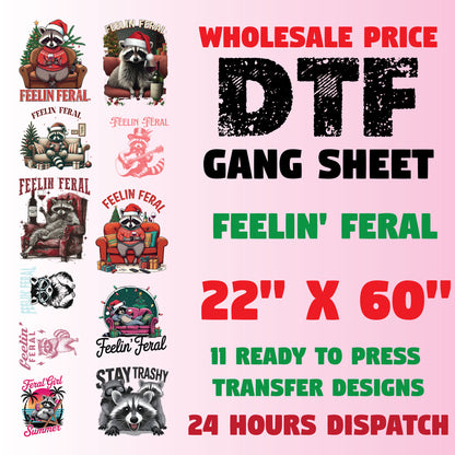 Feelin' Feral DTF Transfer Premade Gangsheet