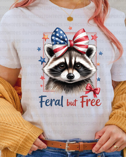 Feral But Free American DTF Transfer