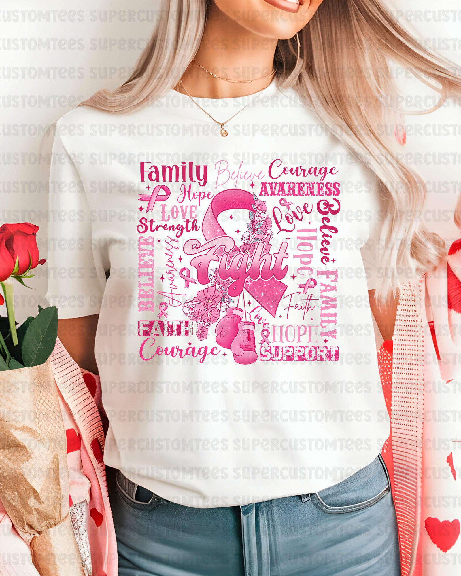 Fight Breast Cancer DTF Transfer Ready to Press