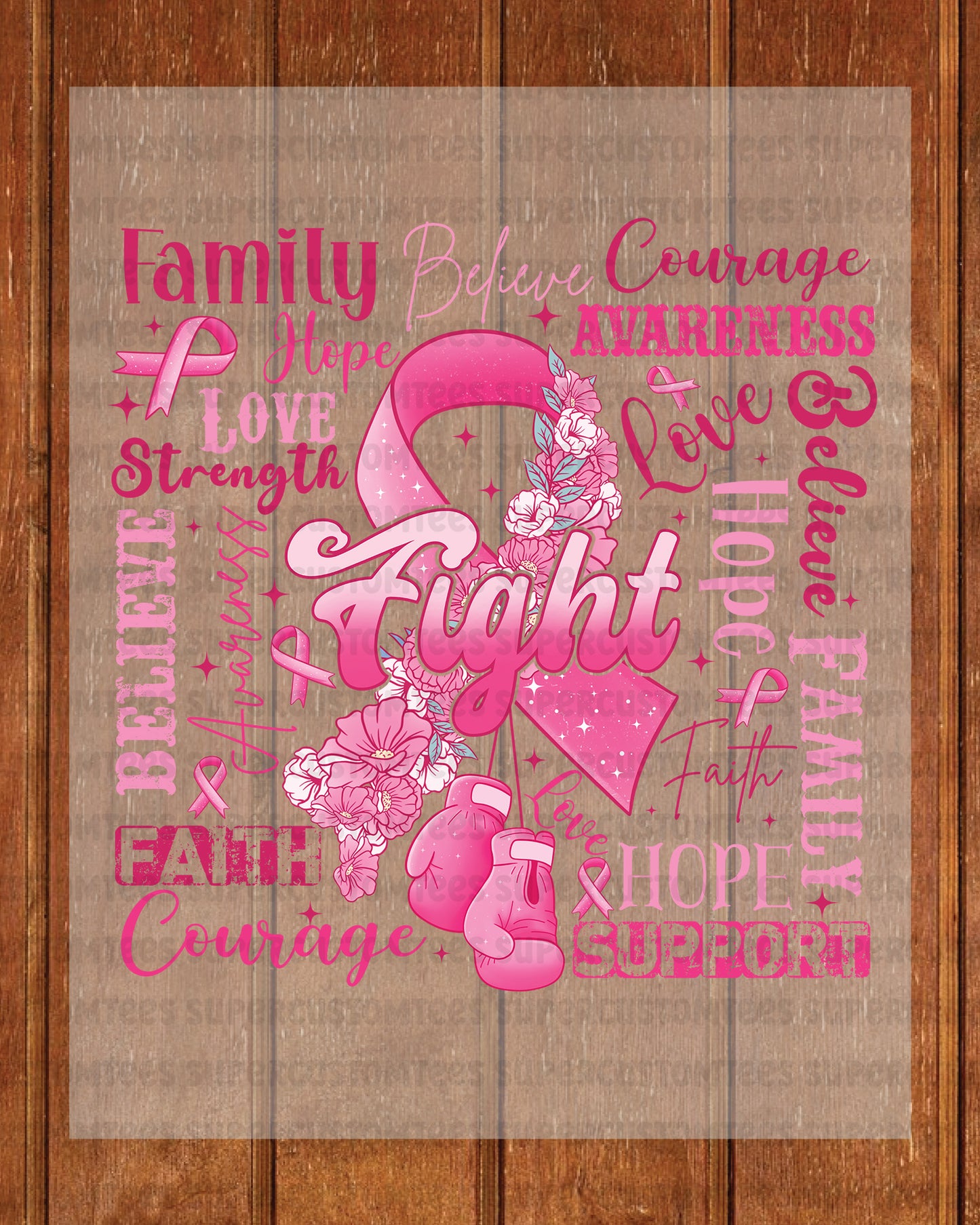 Fight Breast Cancer DTF Transfer Ready to Press