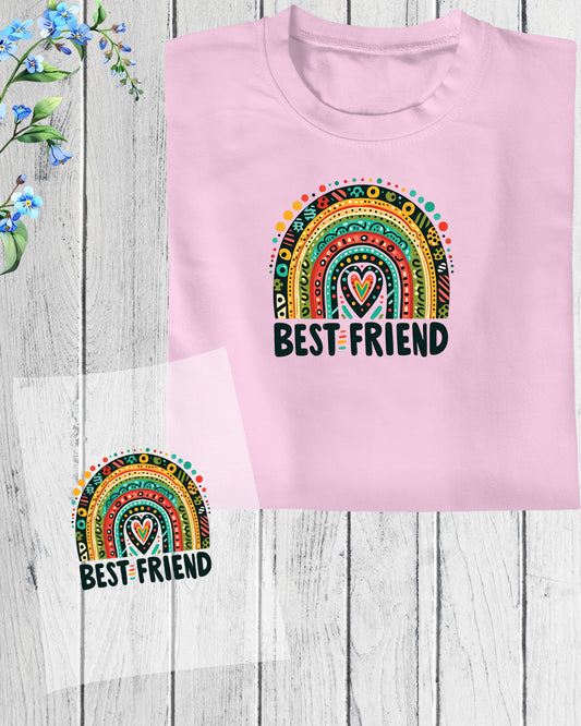 Best Friend Rainbow DTF Transfer Film