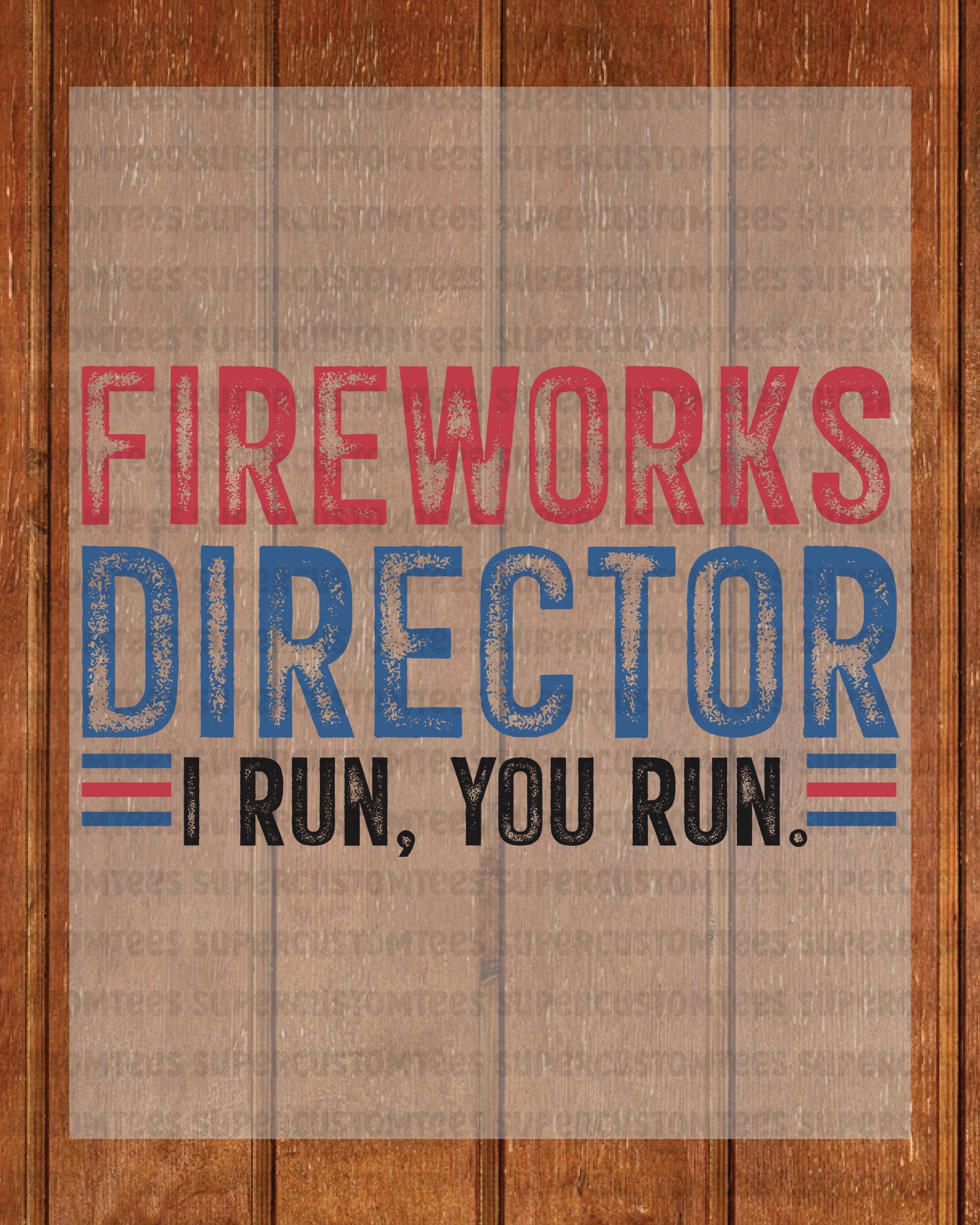 Fireworks Director Heat Transfer for Shirts