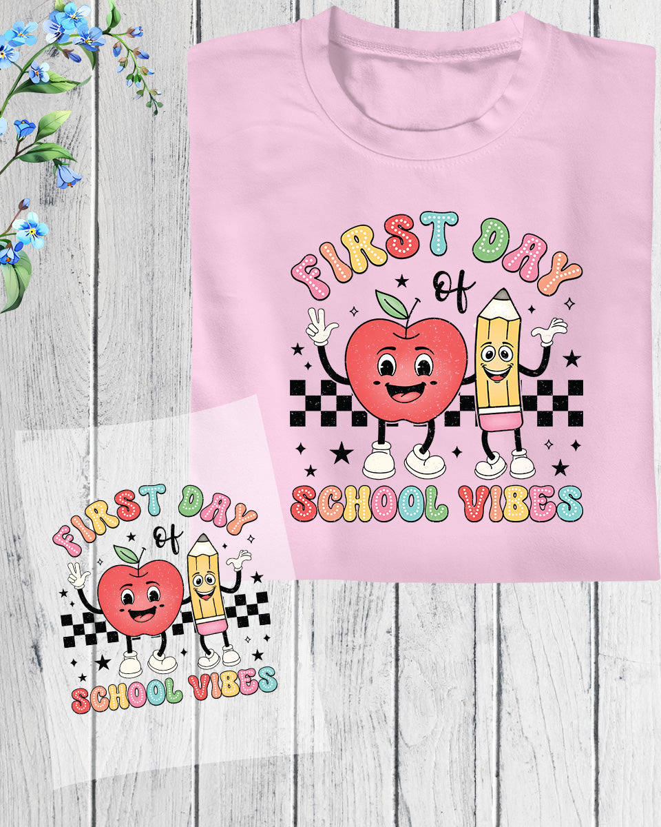 First Day of School Back to School DTF Transfer