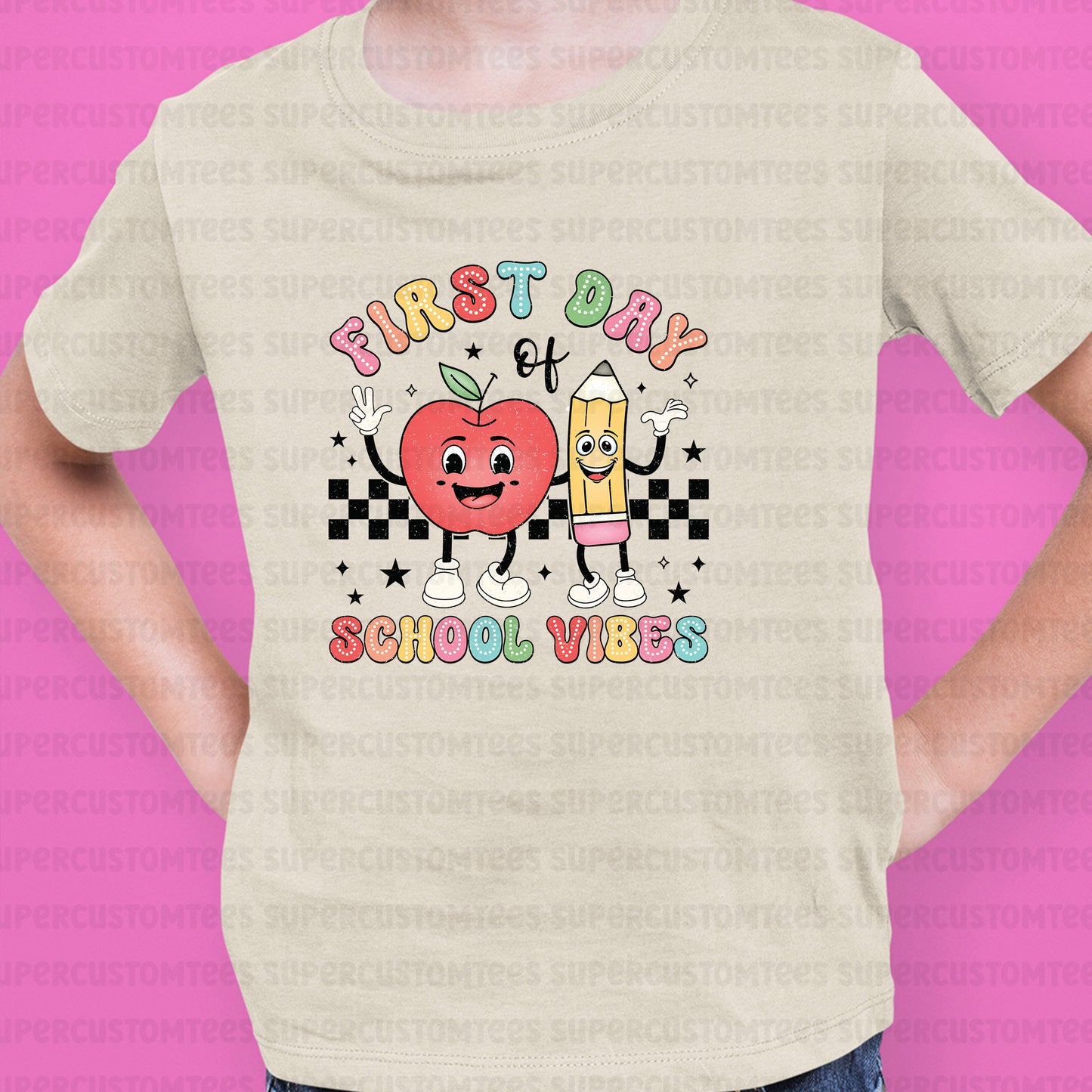 First Day School Vibes DTF Transfer Ready to Press