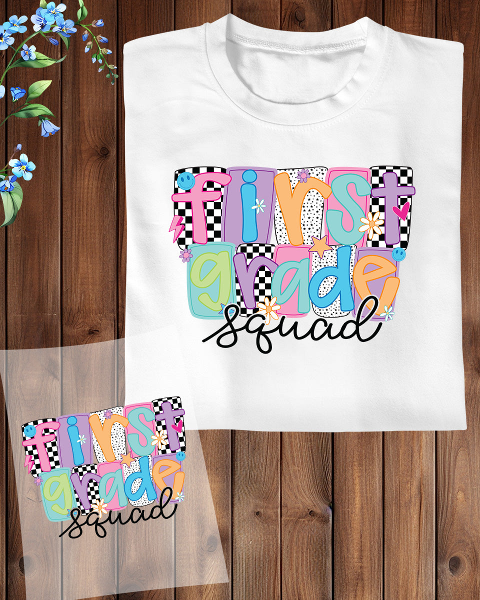 First Grade Squad Teacher DTF Transfer