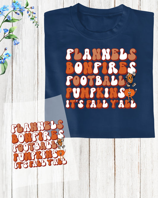 Flannels Bonfire Football DTF Transfer Film