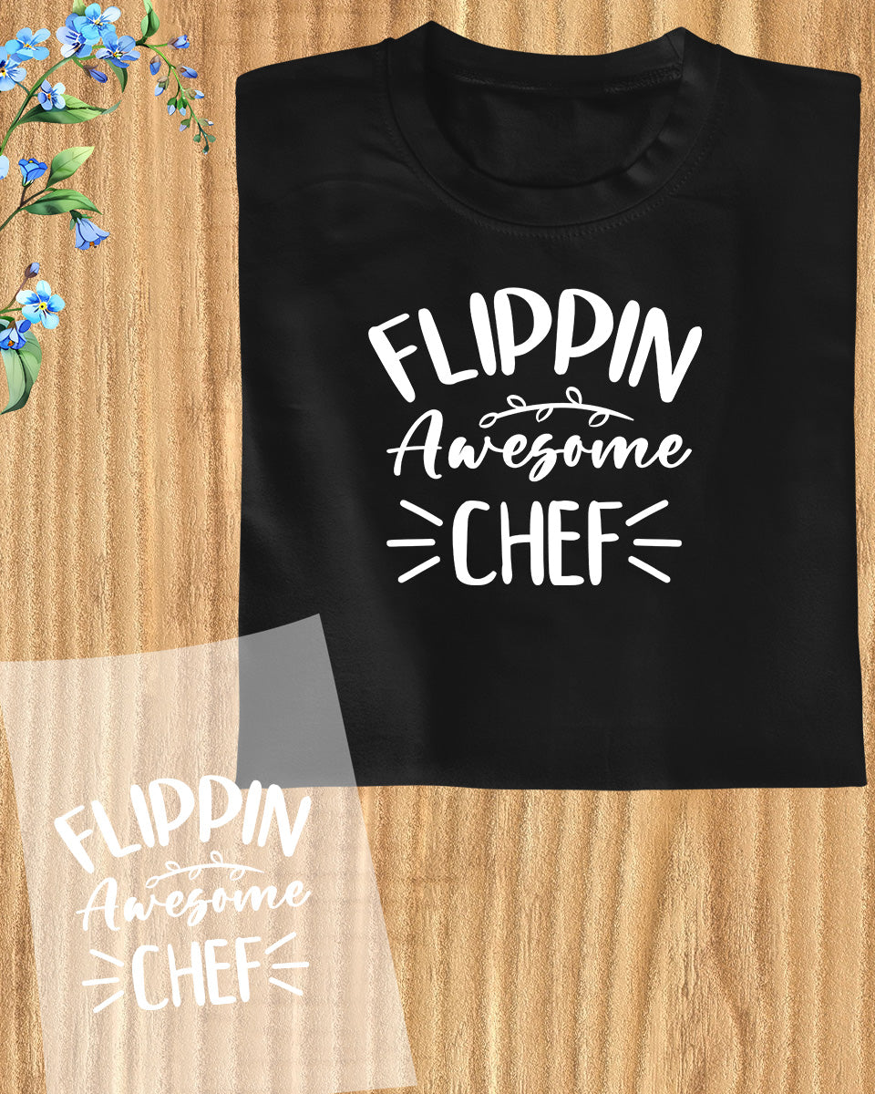 Flippin Awesome Chef Kitchen DTF Transfer Film