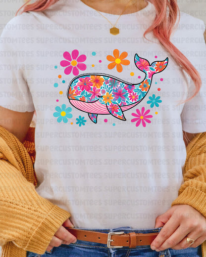 Floral America Heat Transfer for Shirts