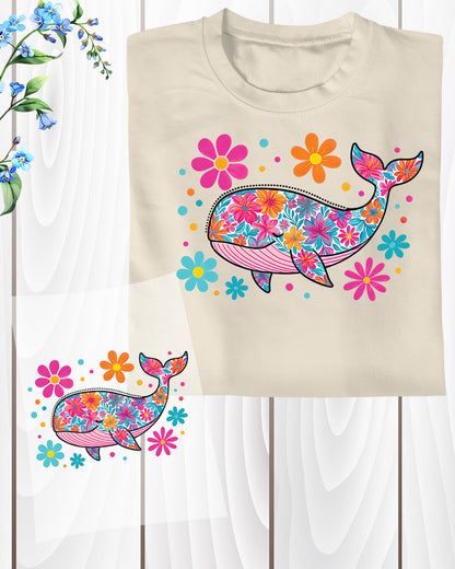 Floral America Heat Transfer for Shirts