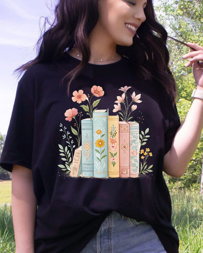 Floral Books Clipart DTF Transfer