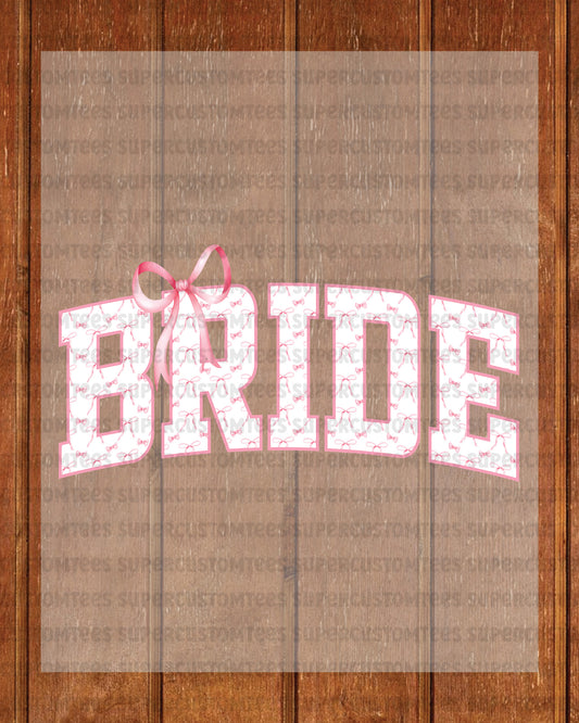 Floral Bride Iron on Transfers for Shirts