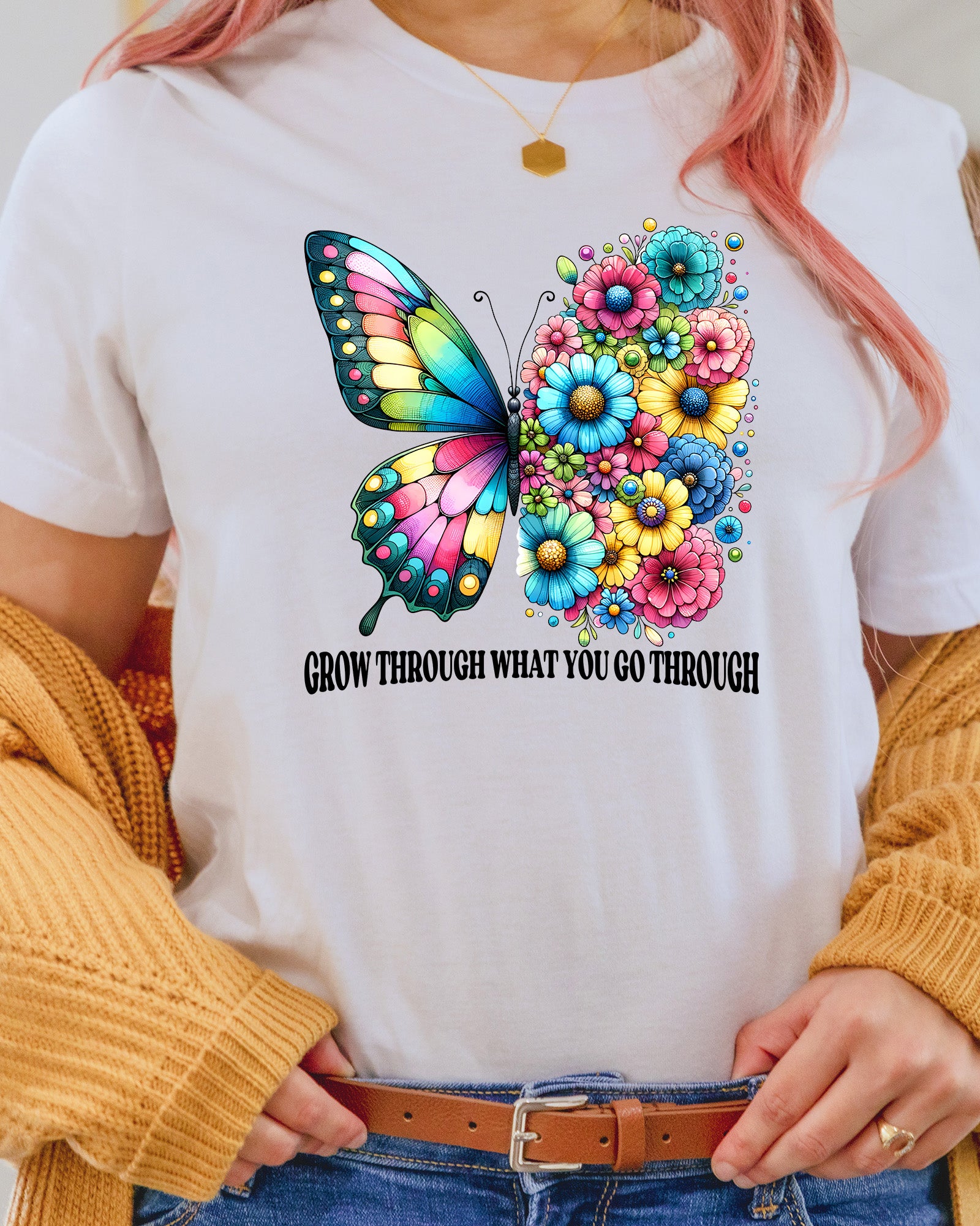 Floral Butterfly DTF Transfer