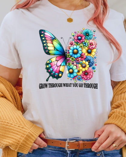 Floral Butterfly DTF Transfer