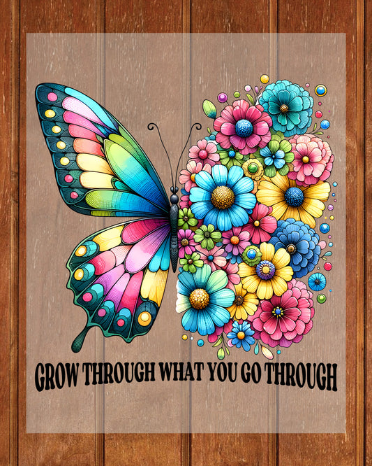 Floral Butterfly DTF Transfer