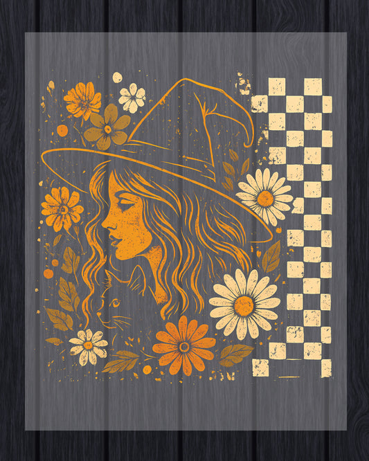 Floral Fall Witch Boho Halloween Autumn DTF Transfer