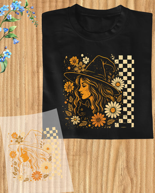 Floral Fall Witch Boho Halloween Autumn DTF Transfer