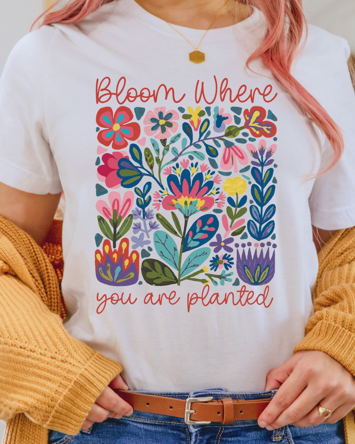 Floral Mental Health DTF Transfer