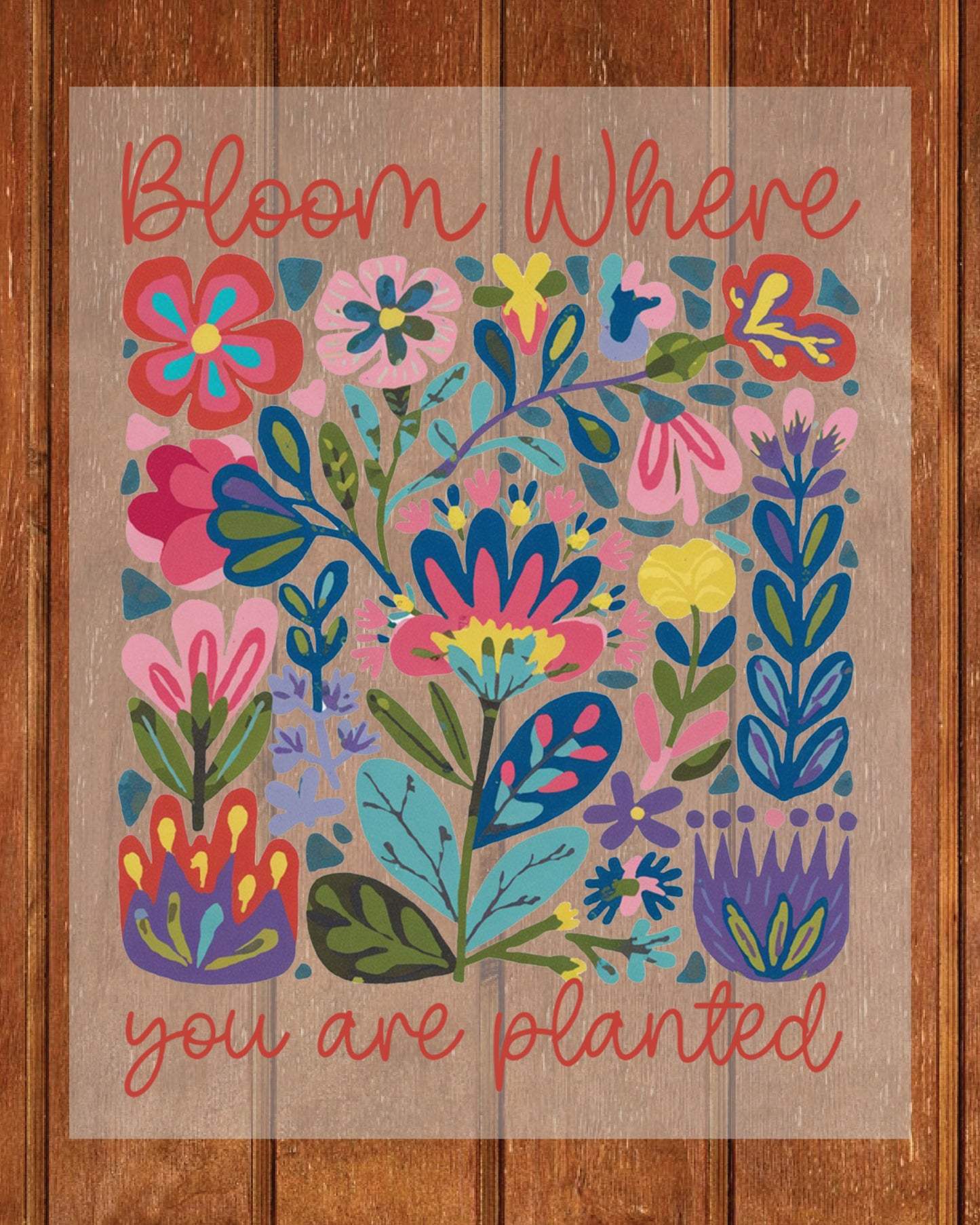 Floral Mental Health DTF Transfer