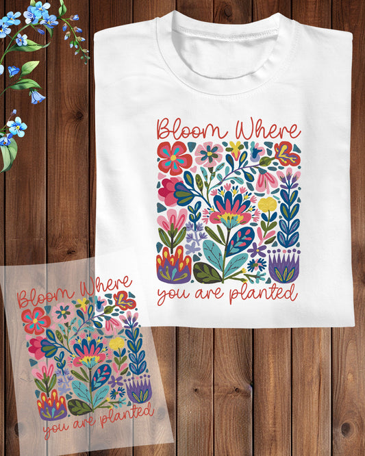 Floral Mental Health DTF Transfer