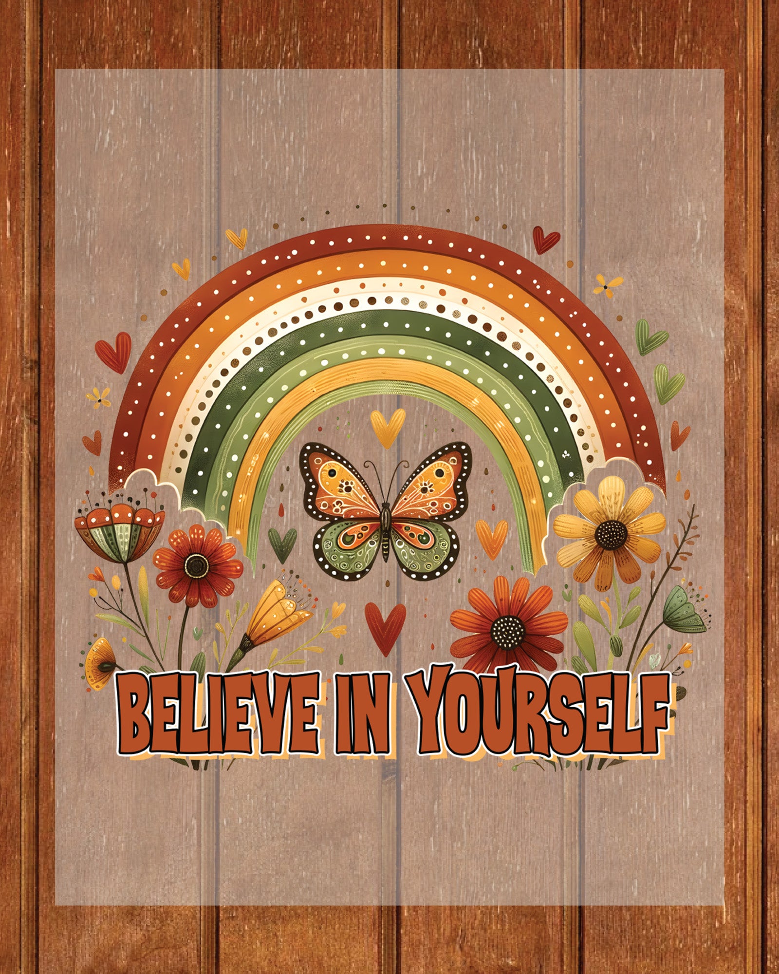 Floral Believe in Yourself Heat Transfer