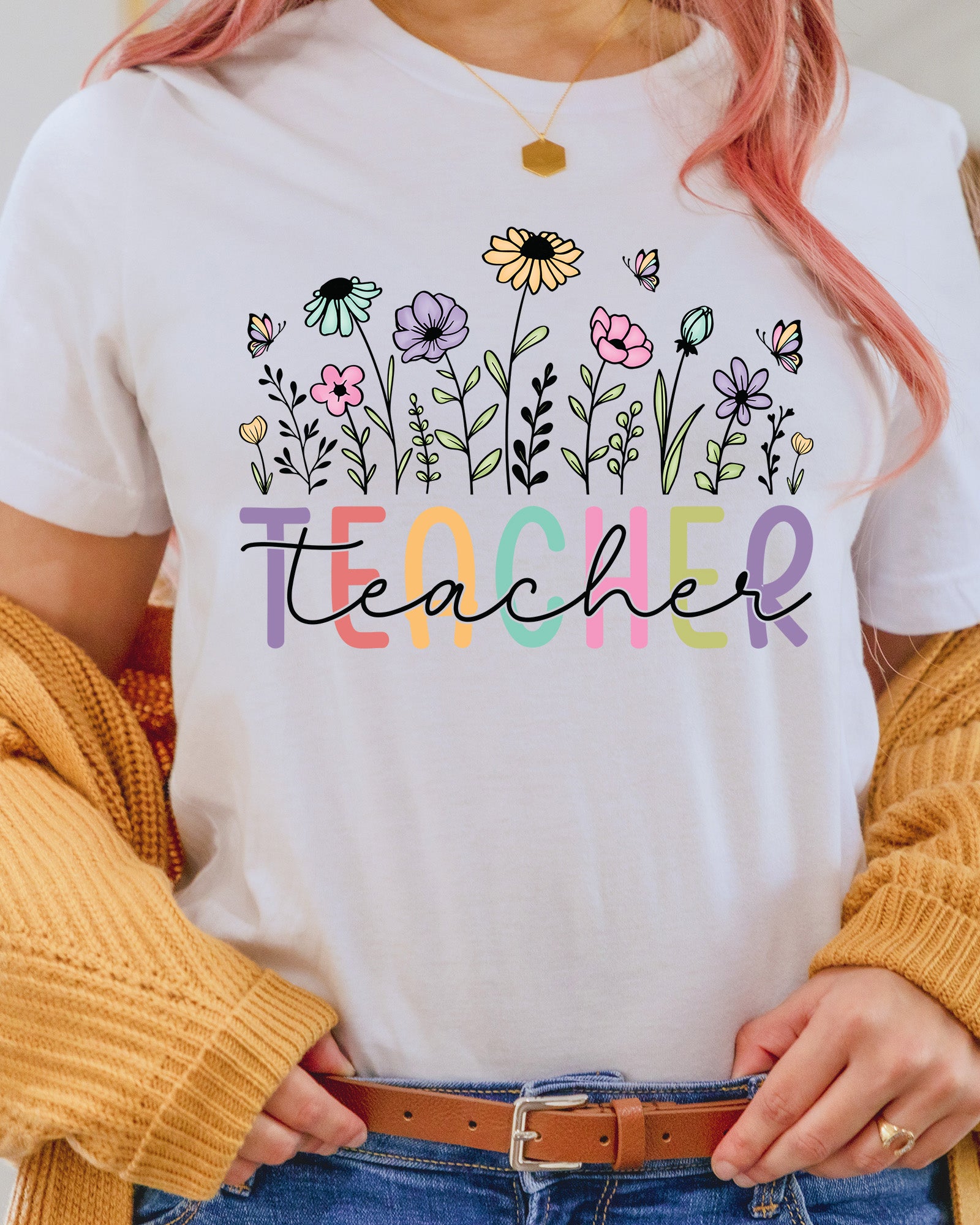 Floral Teacher Appreciation DTF Transfer