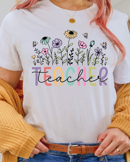Floral Teacher Appreciation DTF Transfer
