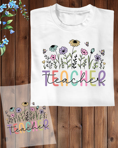 Floral Teacher Appreciation DTF Transfer