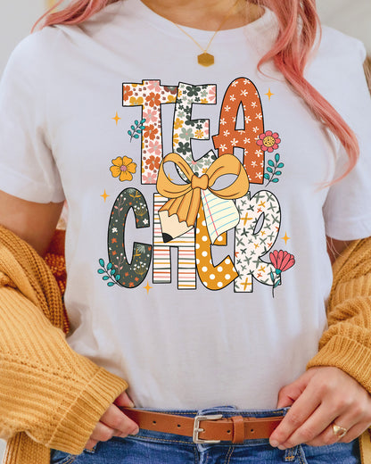 Floral Teacher Wildflower DTF Transfer