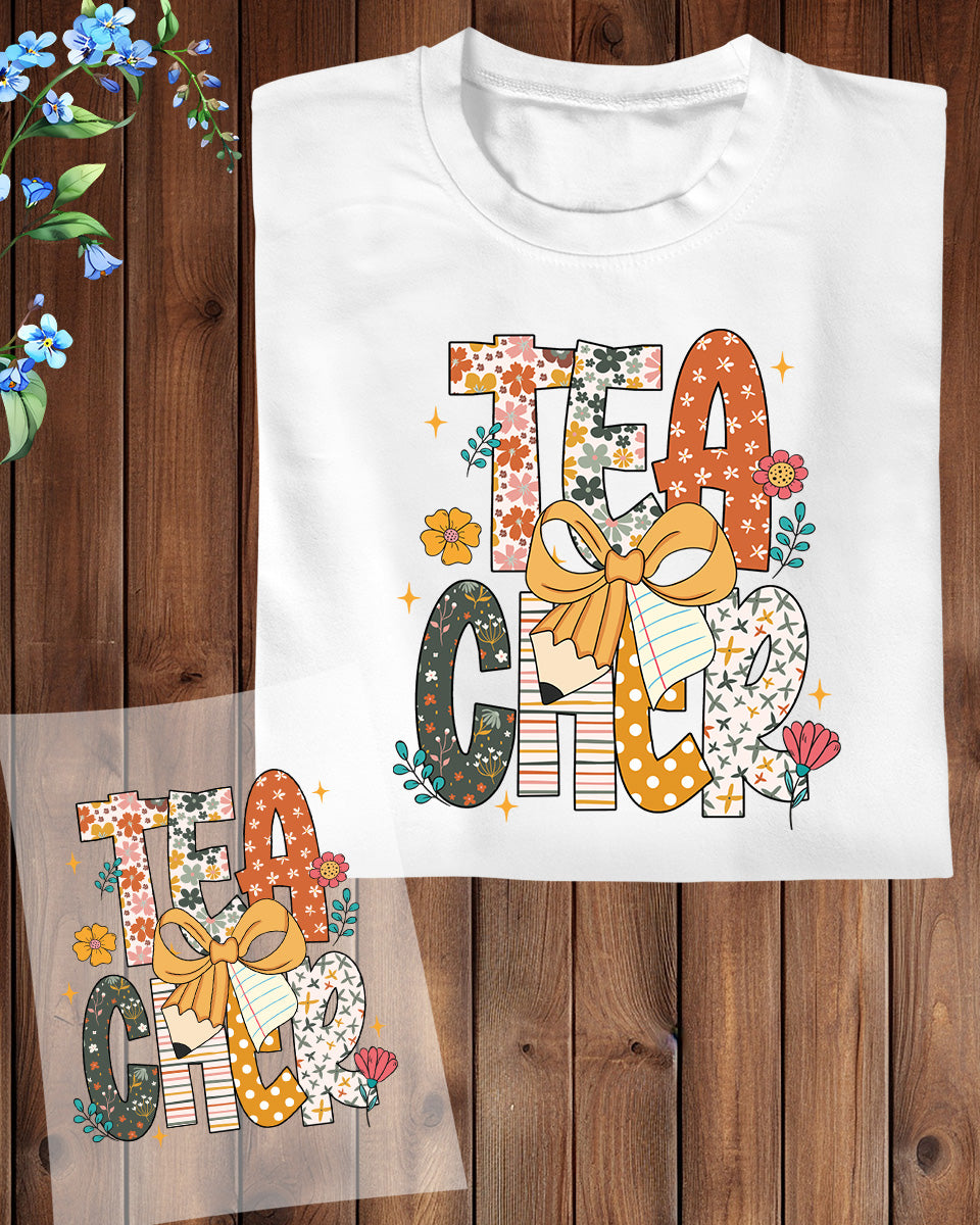 Floral Teacher Wildflower DTF Transfer