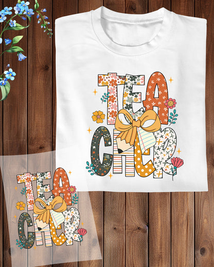 Floral Teacher Wildflower DTF Transfer