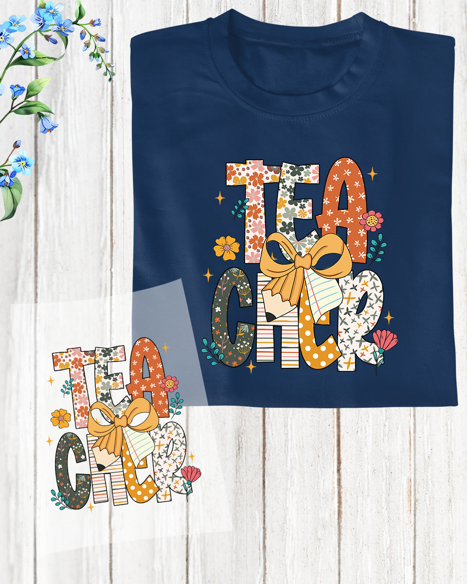 Floral Teacher Wildflower DTF Transfer