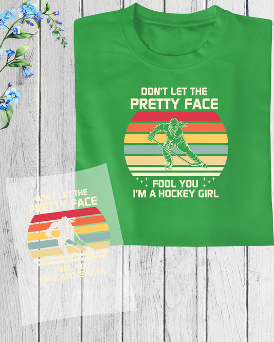 Ladies Hockey Girl DTF Transfer Film