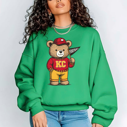 Football Bear Mascot DTF Transfer