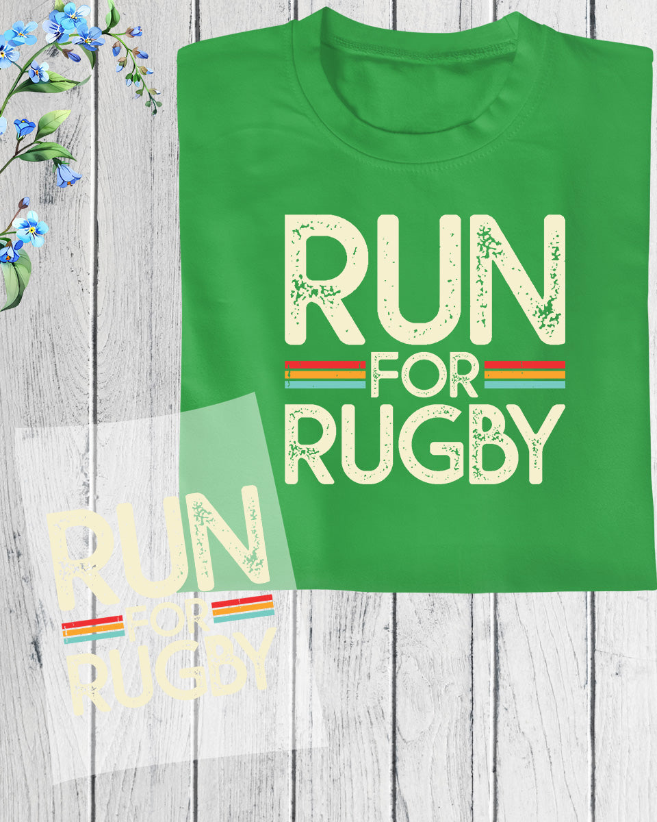 Run For Rugby Gift DTF Transfer Sheets