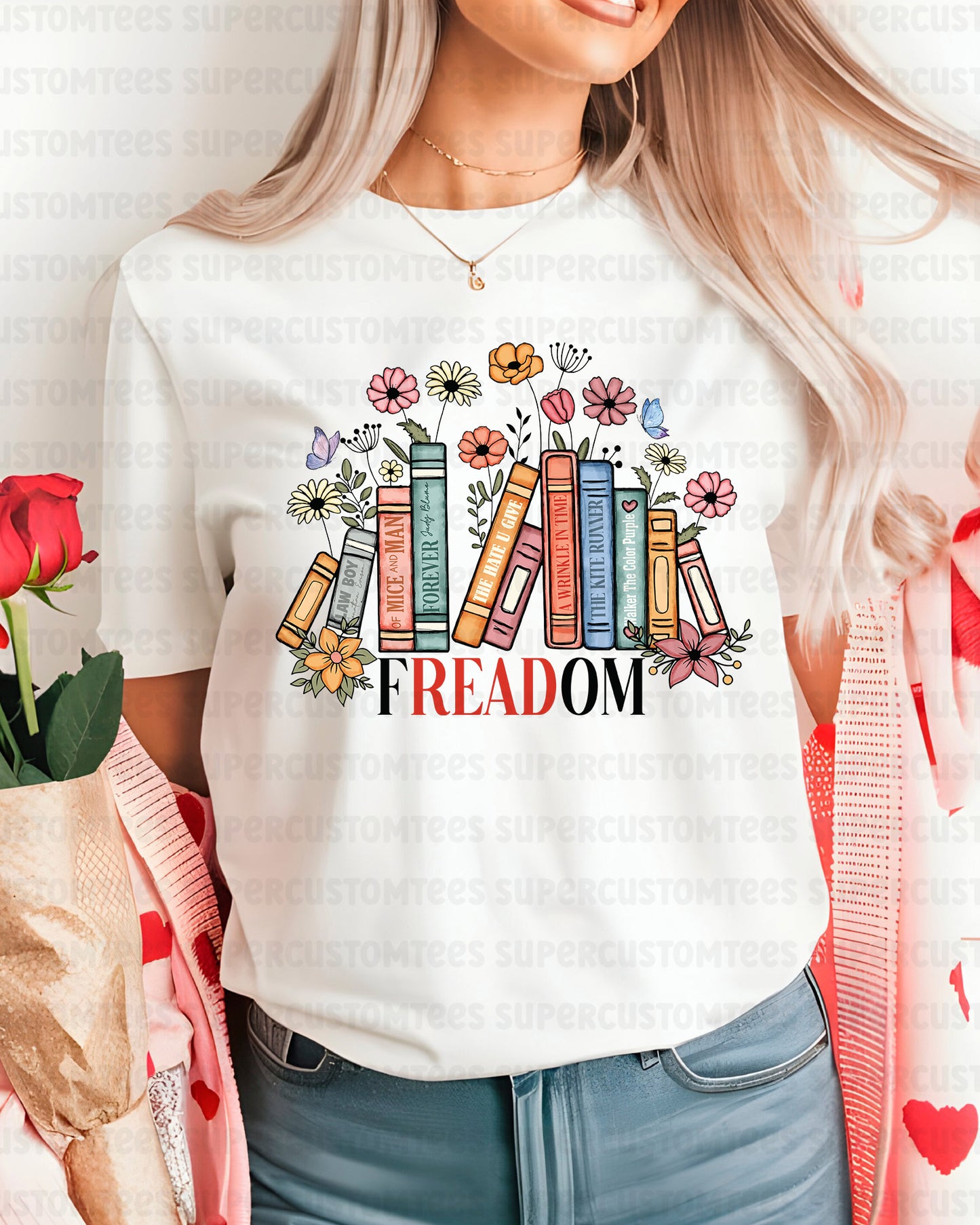 Freadom Book Lover Aesthetic Heat Transfer