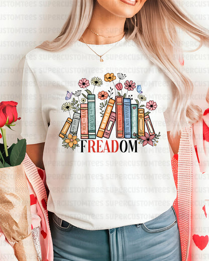 Freadom Book Lover Aesthetic Heat Transfer
