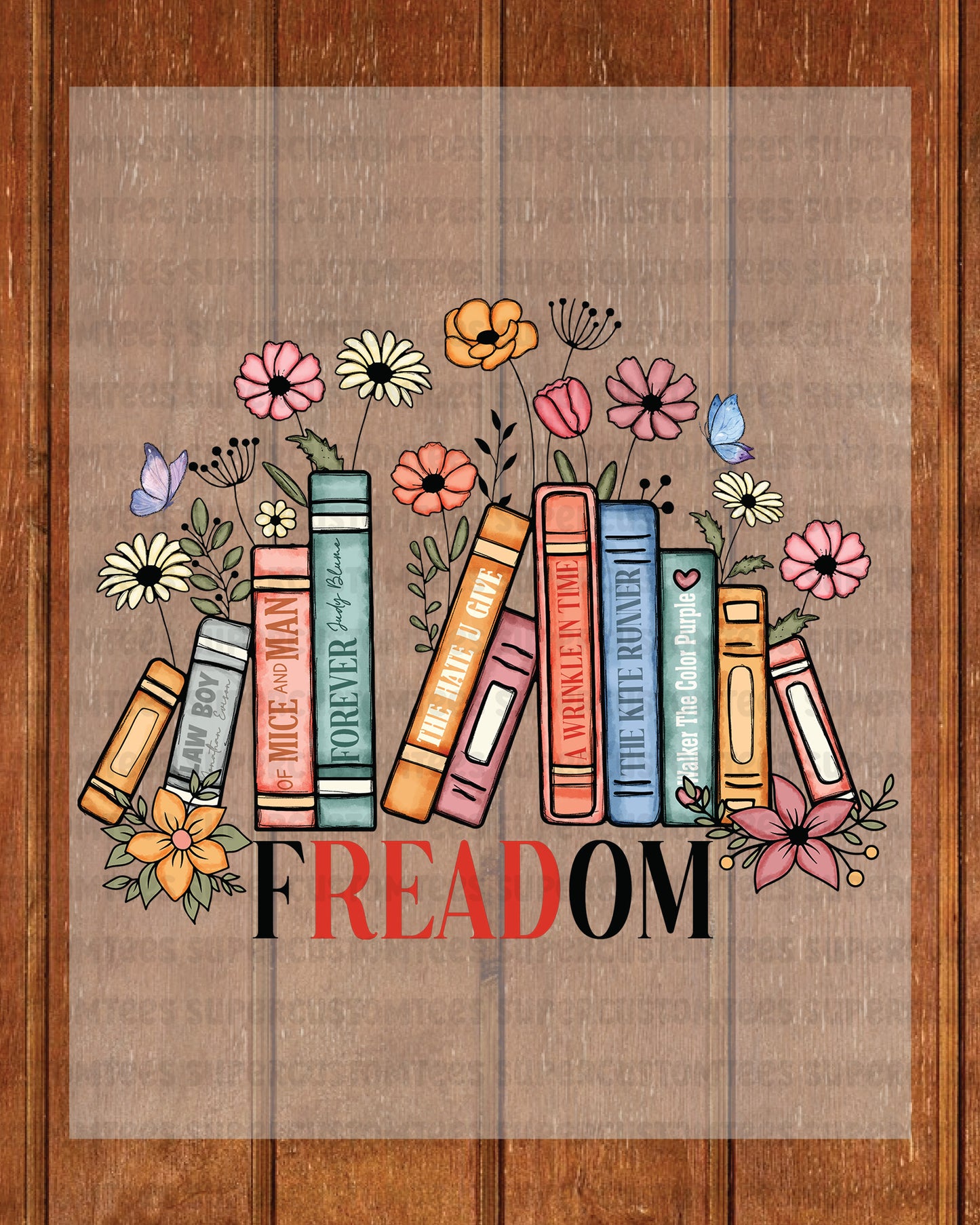 Freadom Book Lover Aesthetic Heat Transfer
