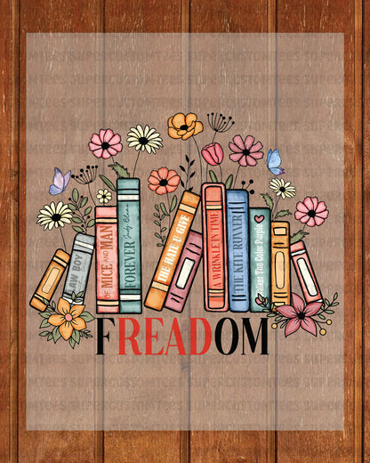 Freadom Book Lover Aesthetic Heat Transfer