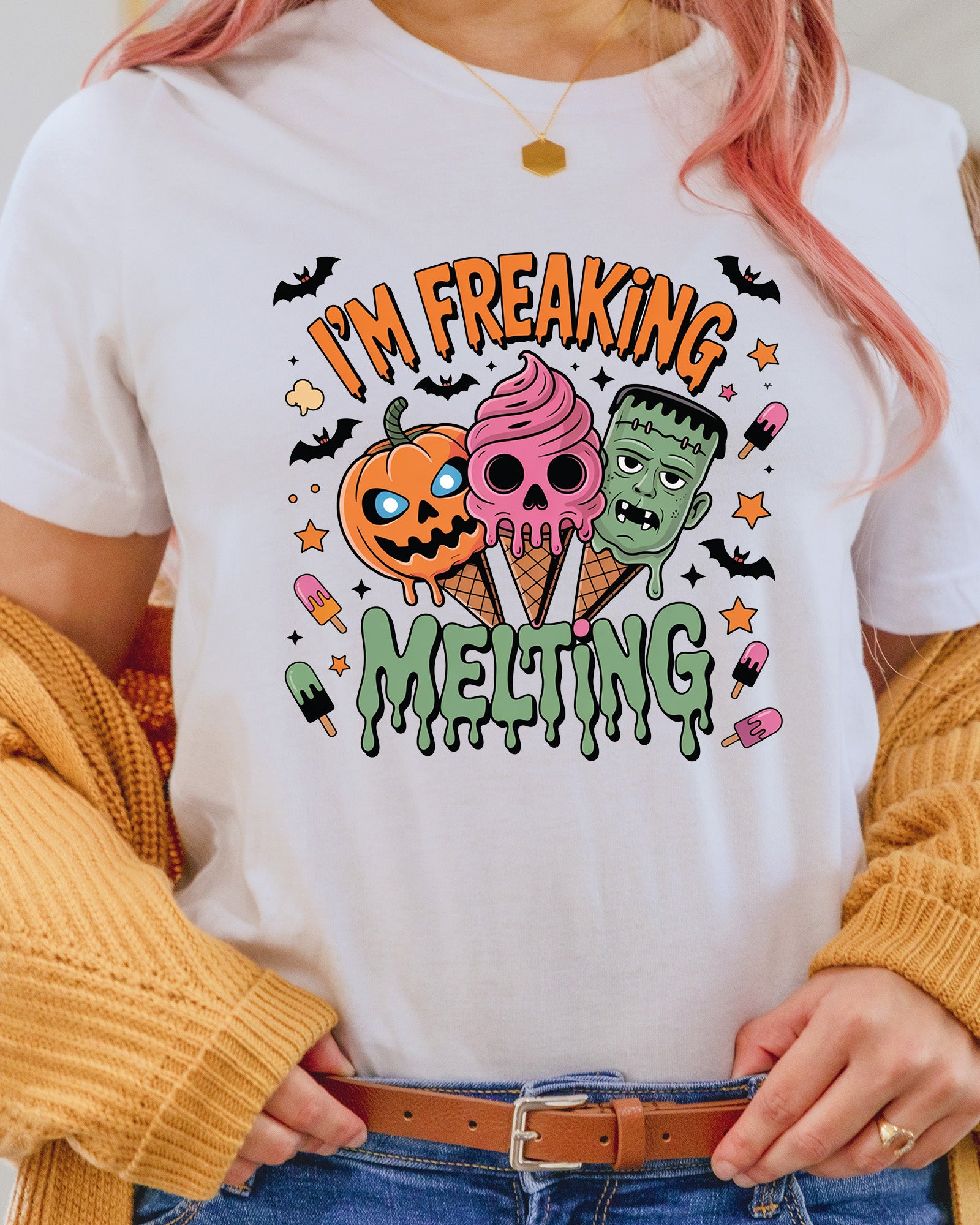 Freaking Melting Funny Halloween DTF Transfer