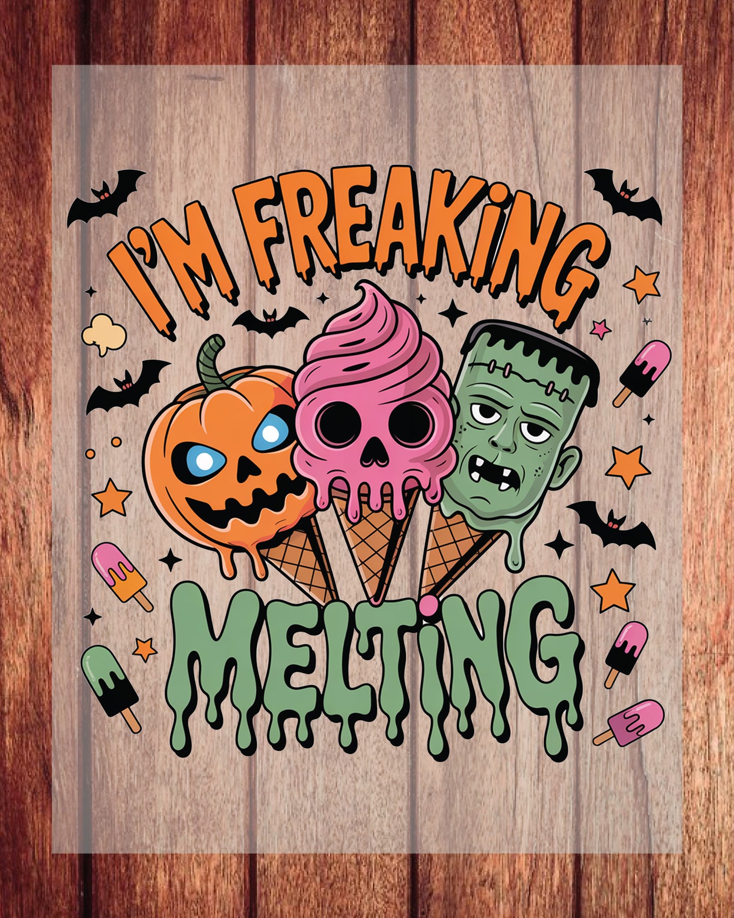 Freaking Melting Funny Halloween DTF Transfer