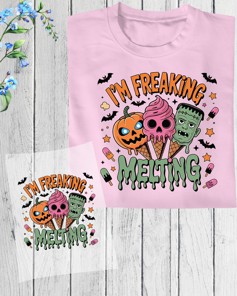 Freaking Melting Funny Halloween DTF Transfer