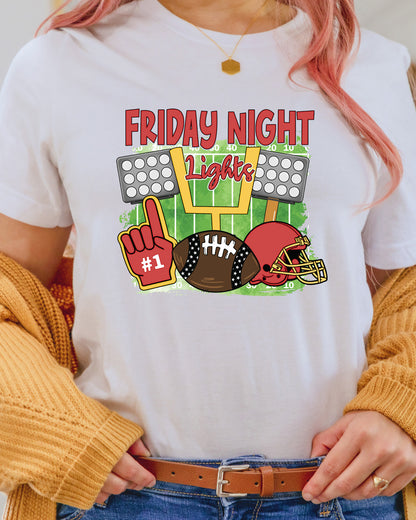 Friday Night Lights Red Football DTF Transfer
