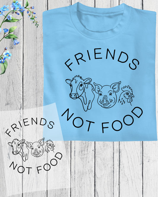 Friends Not Food DTF Transfer Ready to Press
