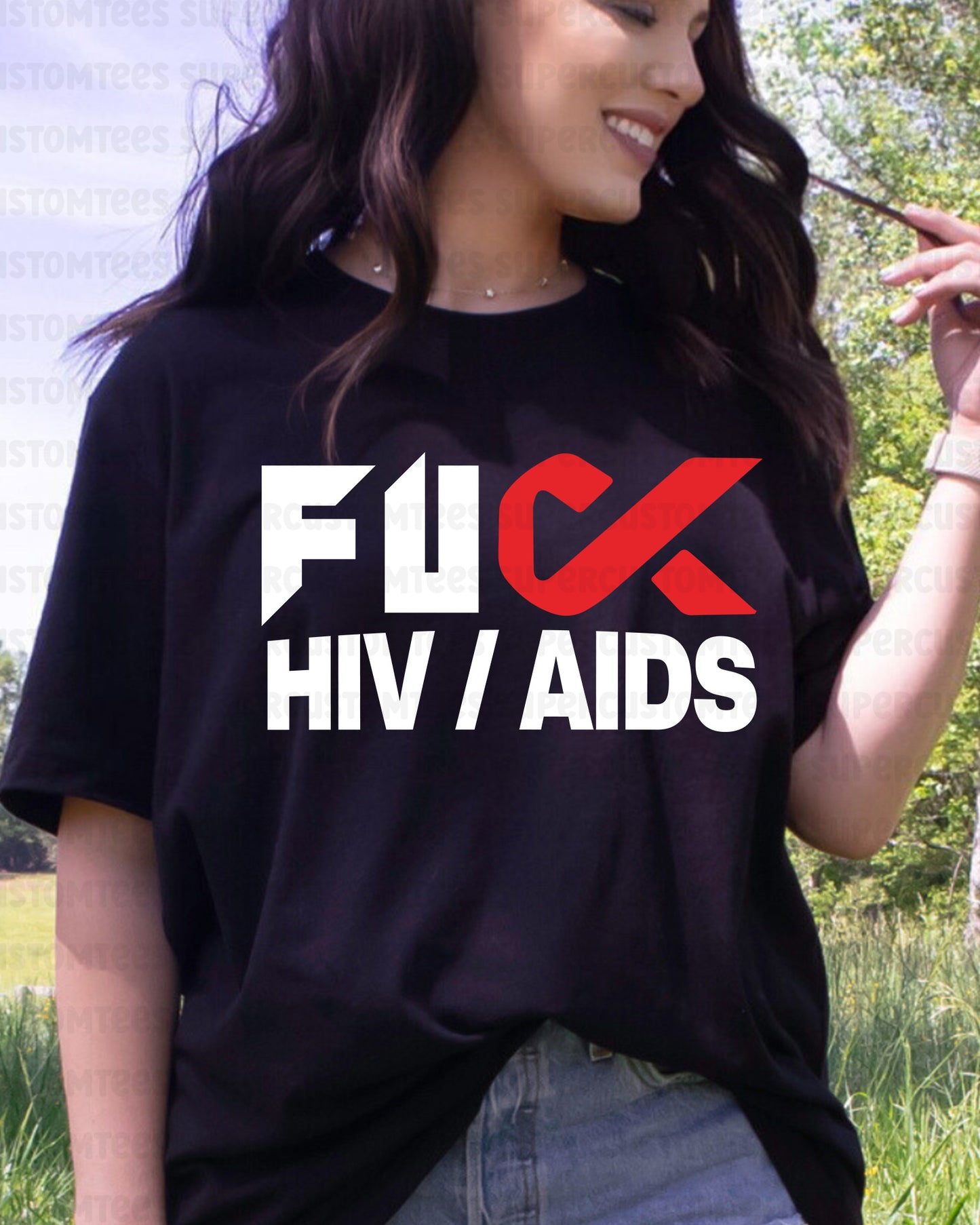 Fuck AIDS Awareness DTF Transfer